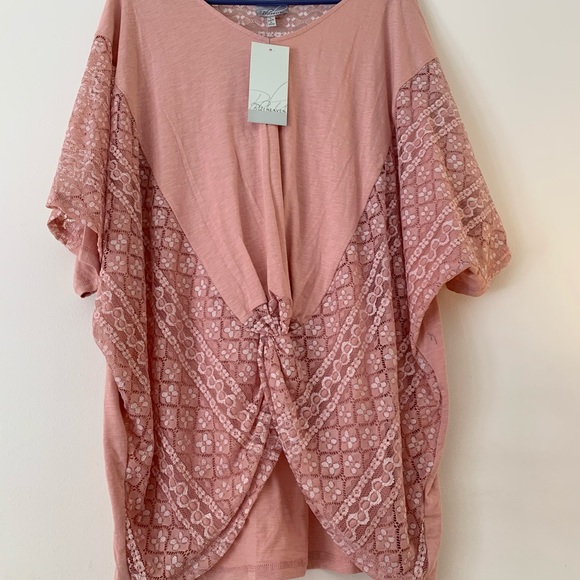 NEW with tags, pretty pink boho top by Blu Heaven, size L - Picture 4 of 6